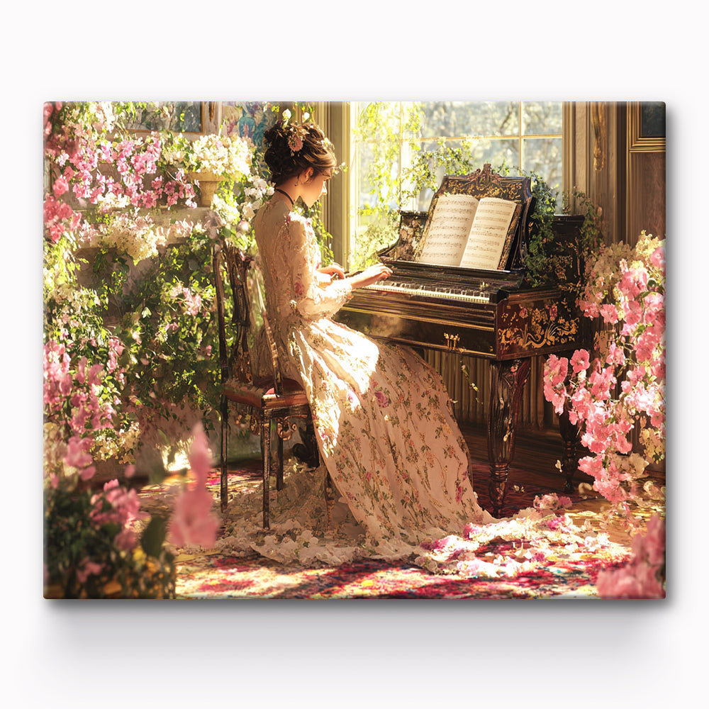 Piano Girl Painting By Number 1