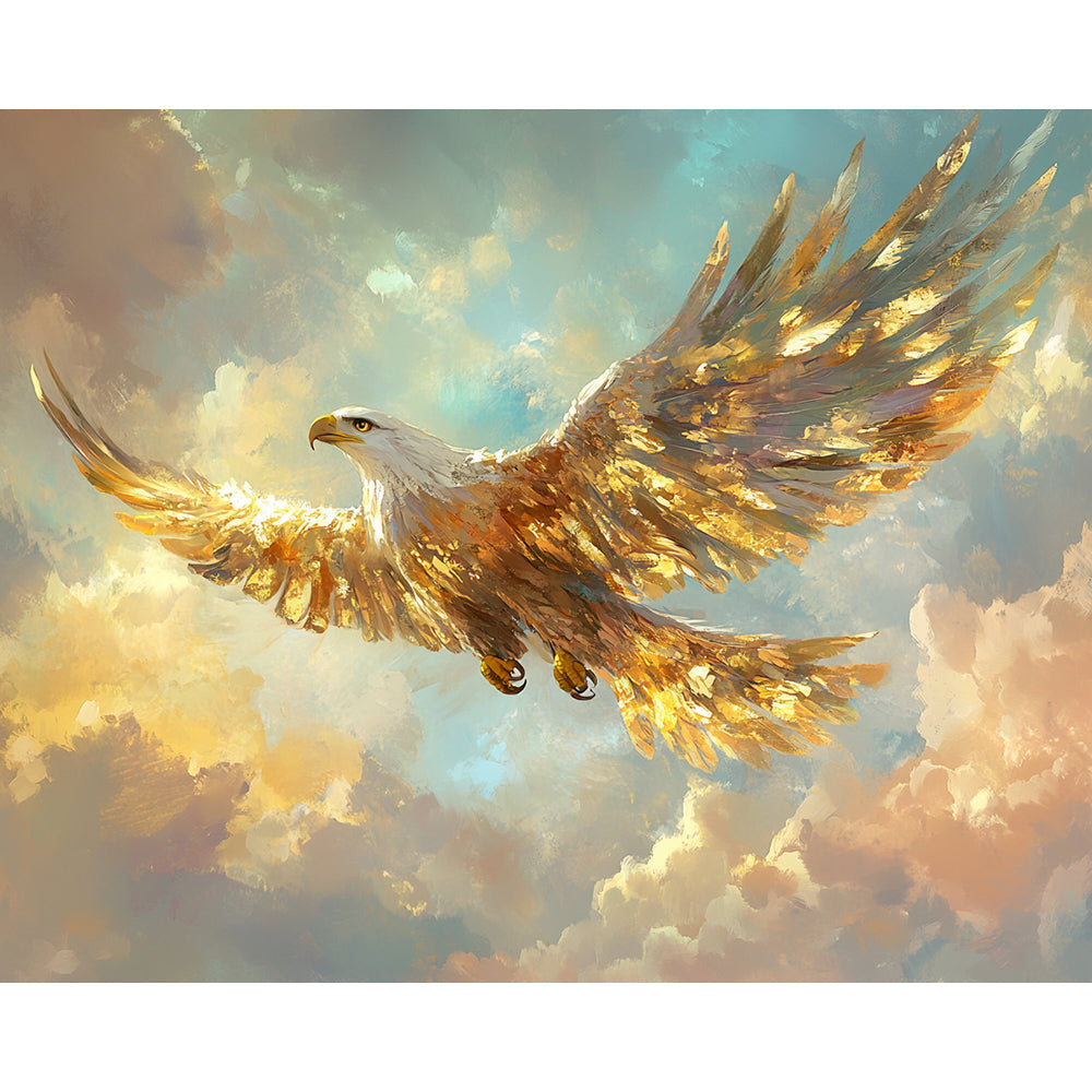Flying Golden Eagle Painting By Number 2