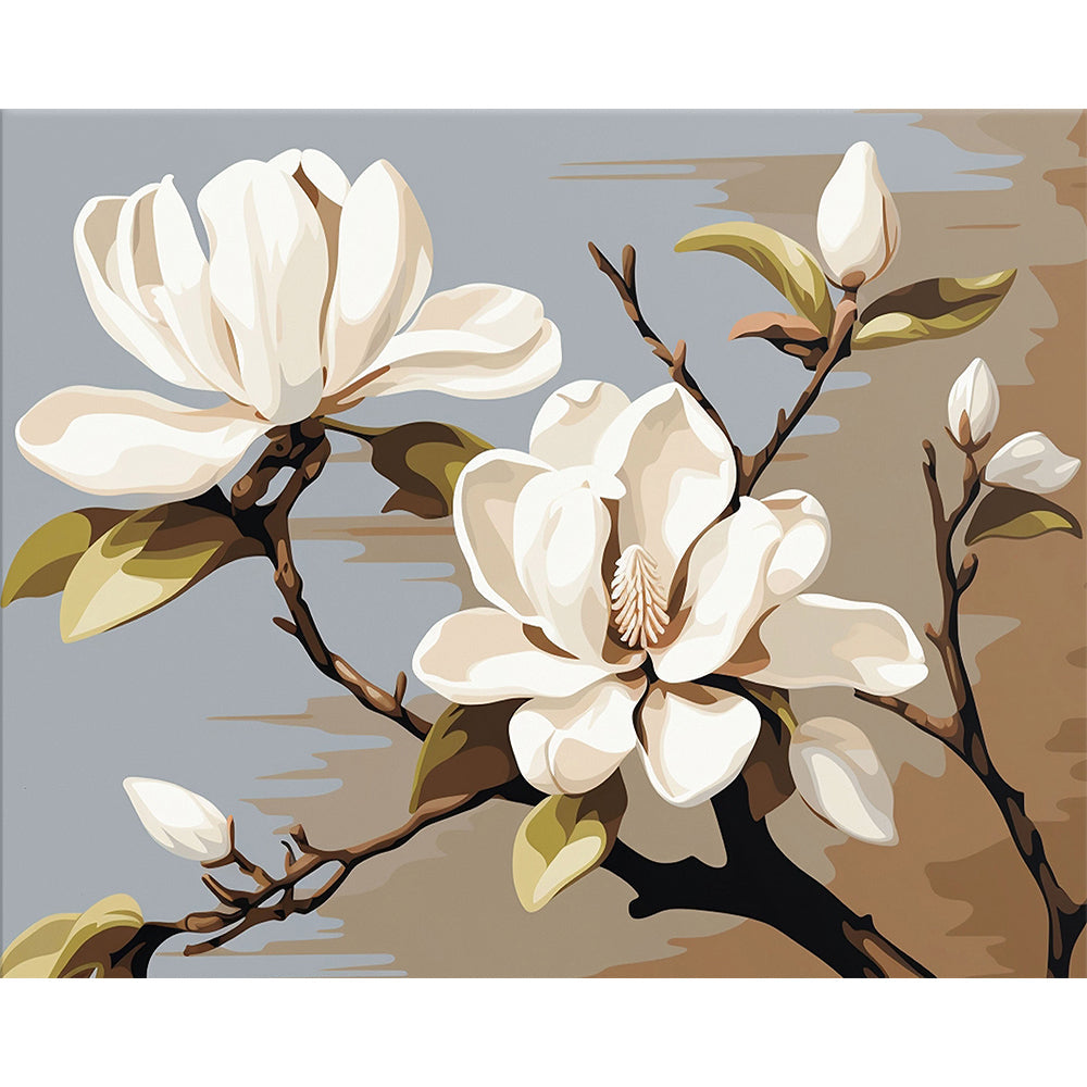 Magnolia Flower Painting By Number 2