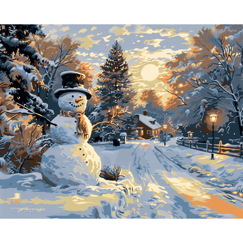 Snowman Painting By Number 2