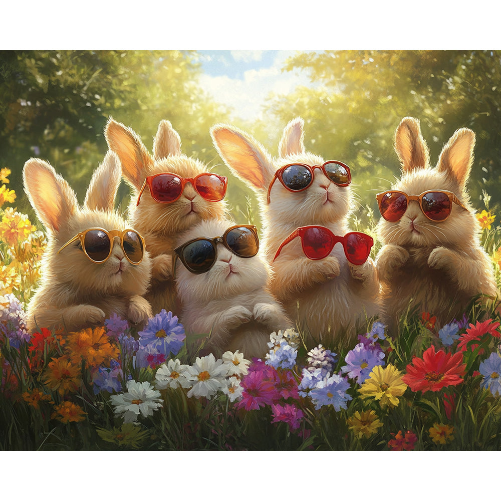 Rabbit Party Painting By Number 2