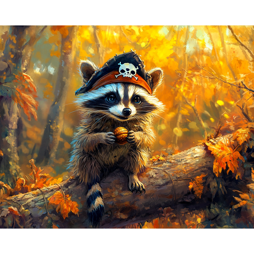 Pirate Captain Raccoon Painting By Number 2