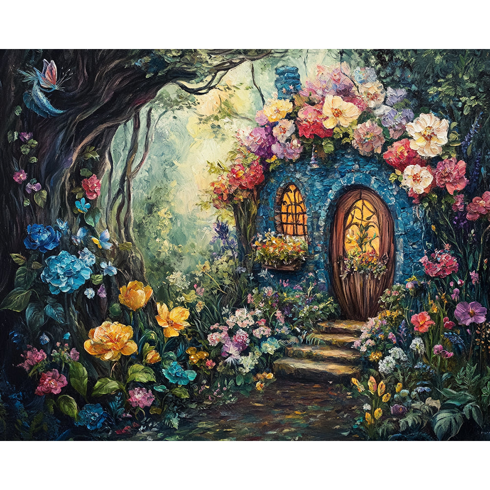 Cottage in the Wonderful Forest Painting By Number 2