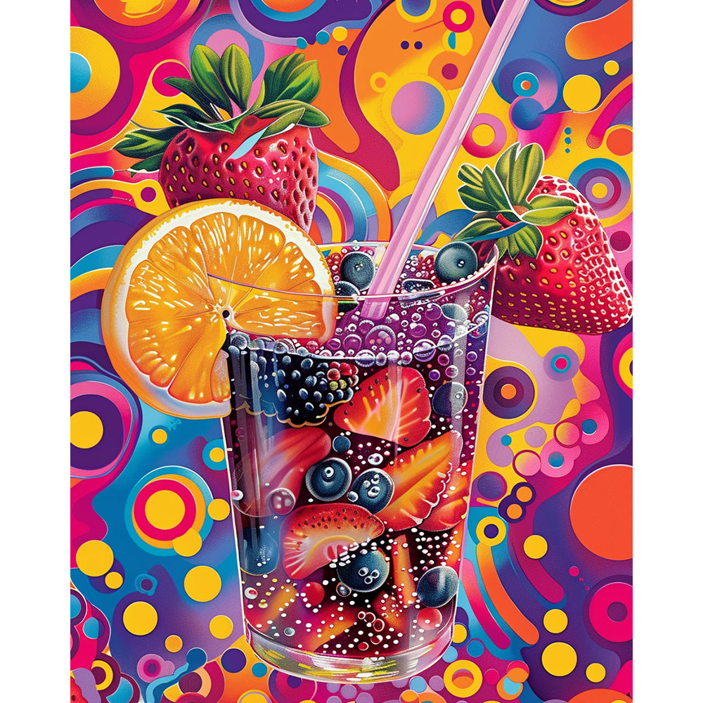 Fruit Drink Painting By Number 2