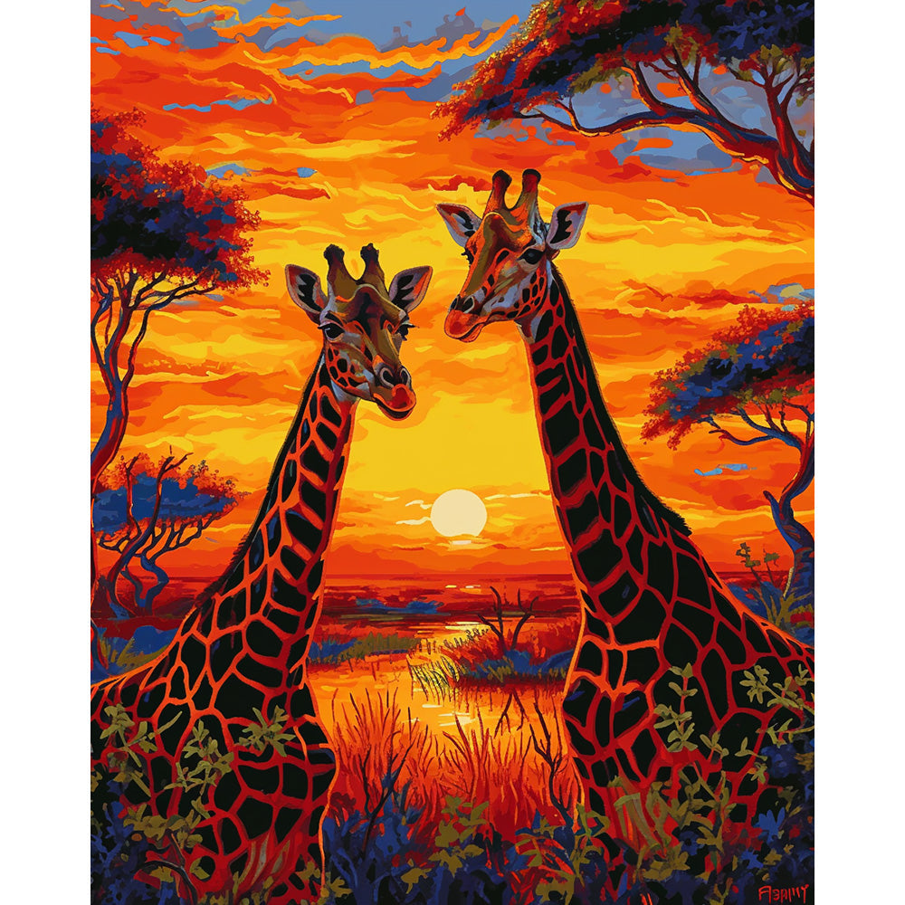 Giraffe Painting By Number 2