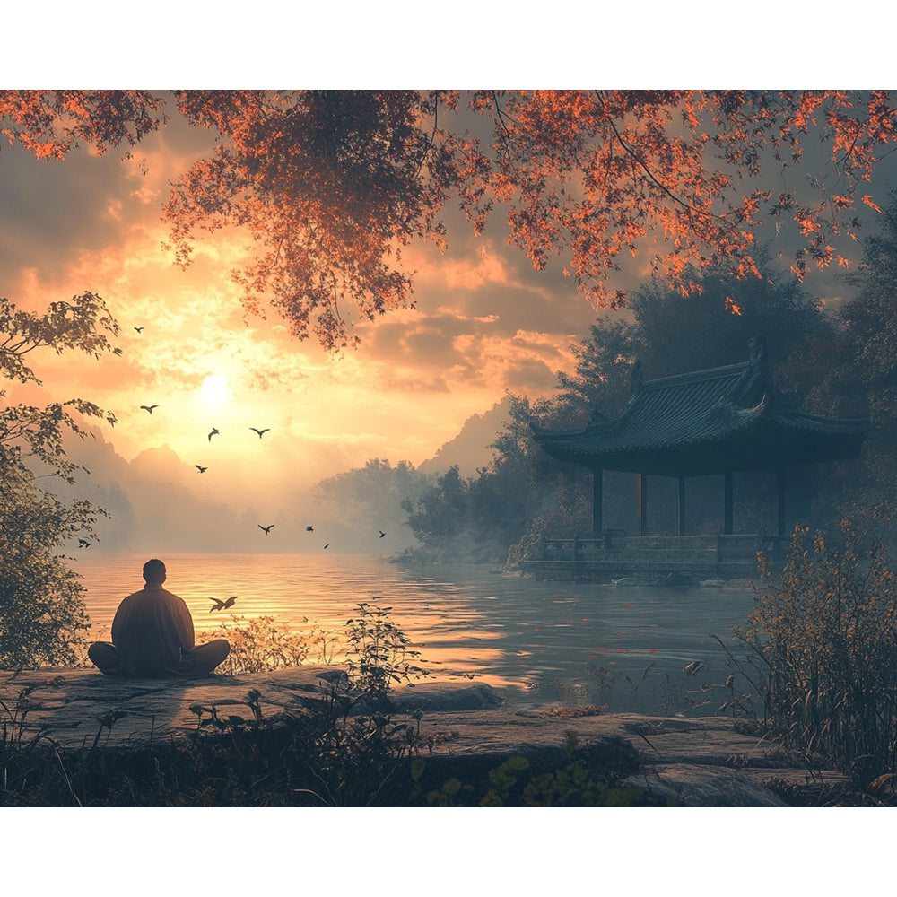 Morning Sunshine on the Lake Painting By Number 2