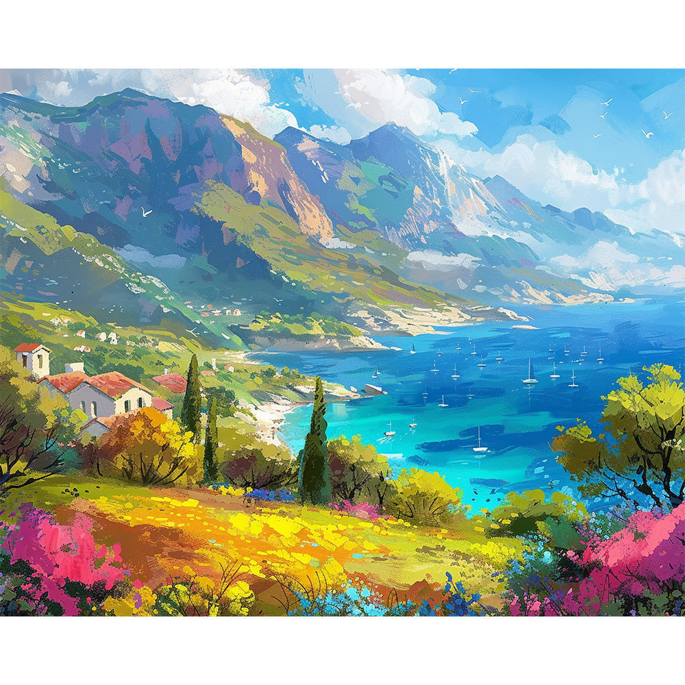 Seaside City Painting By Number 2