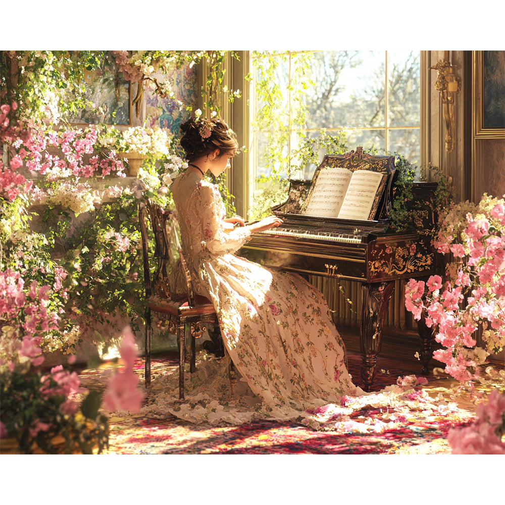 Piano Girl Painting By Number 2