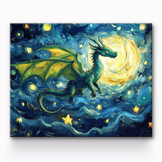 Starry Sky Dragon Painting By Number 1