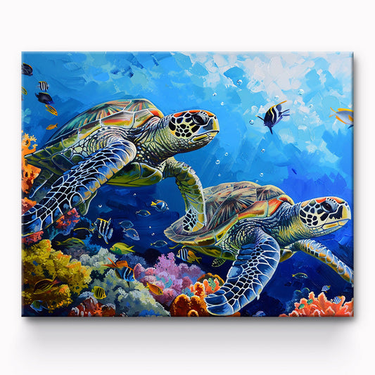 Turtles Painting By Number 1