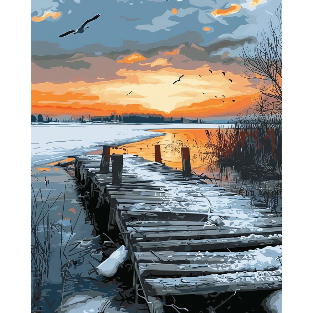 Sunset Marina Painting By Number 2