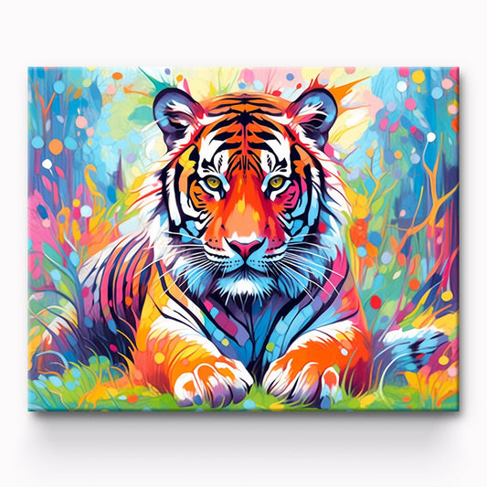 Colorful Tiger Painting By Number 1