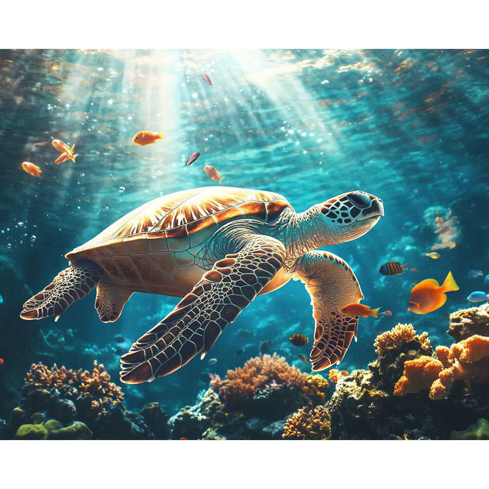 Sea Turtle Painting By Number 2