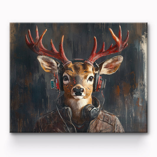 Deer Likes To Listen To Music Painting By Number 1