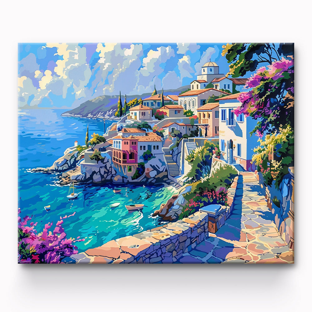 Seaside City Painting By Number 1