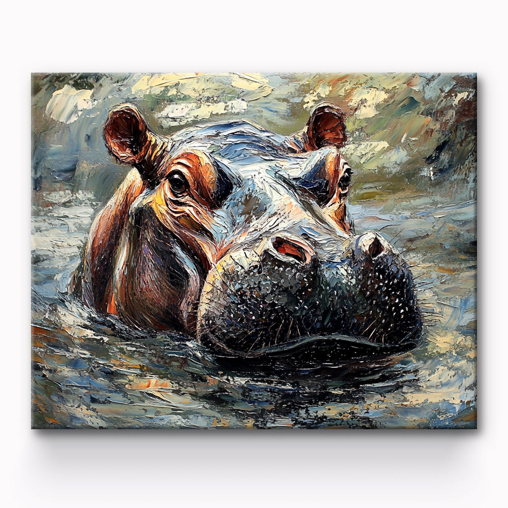 Hippo Painting By Number 1