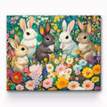 Flower Rabbit Painting By Number 1