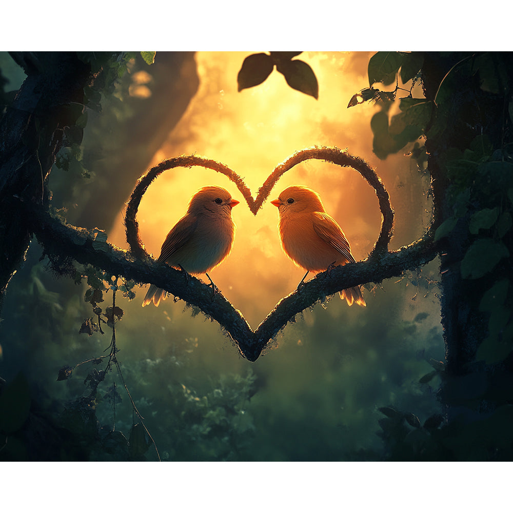 Lovers Bird Painting By Number 2