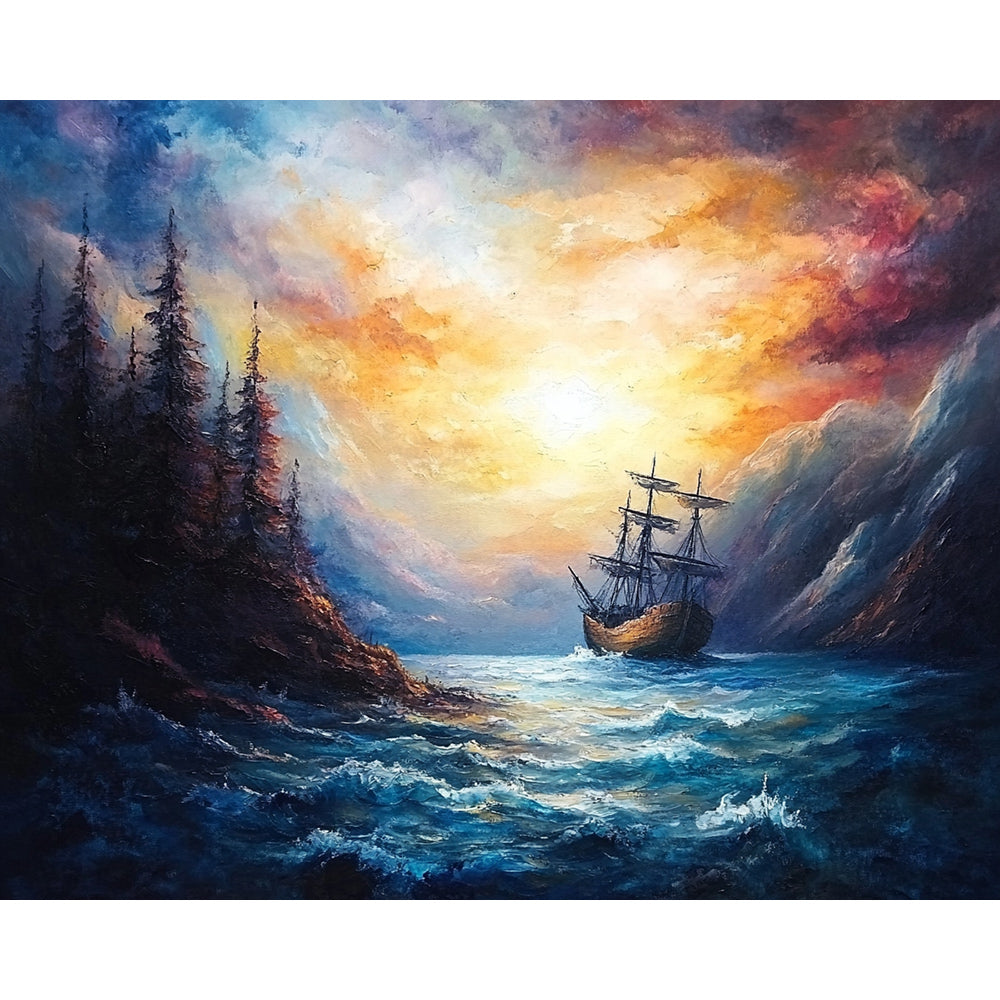 Sailboat Sailing Painting By Number 2
