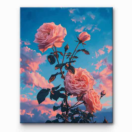 Flower  Painting By Number 1