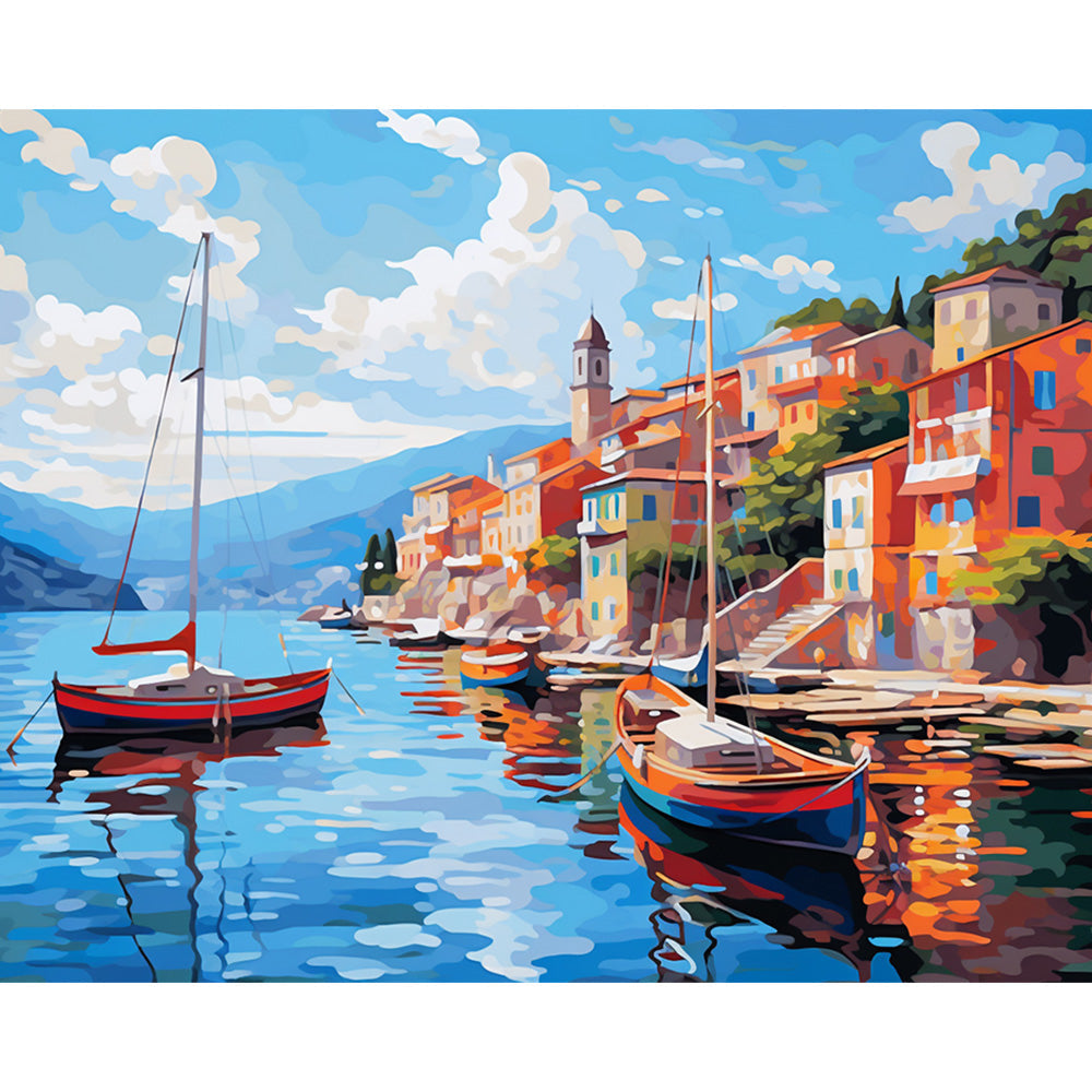 Seaside City Painting By Number 2