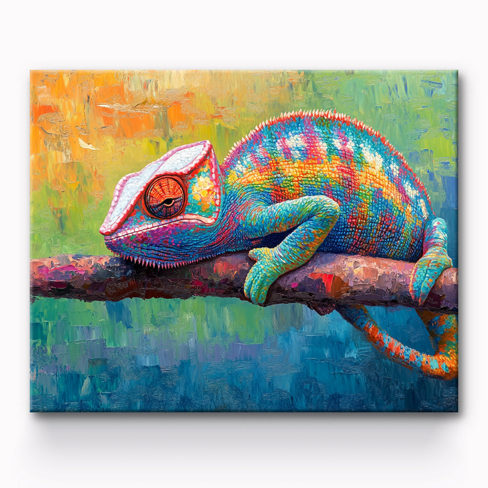 Chameleon Painting By Number 1