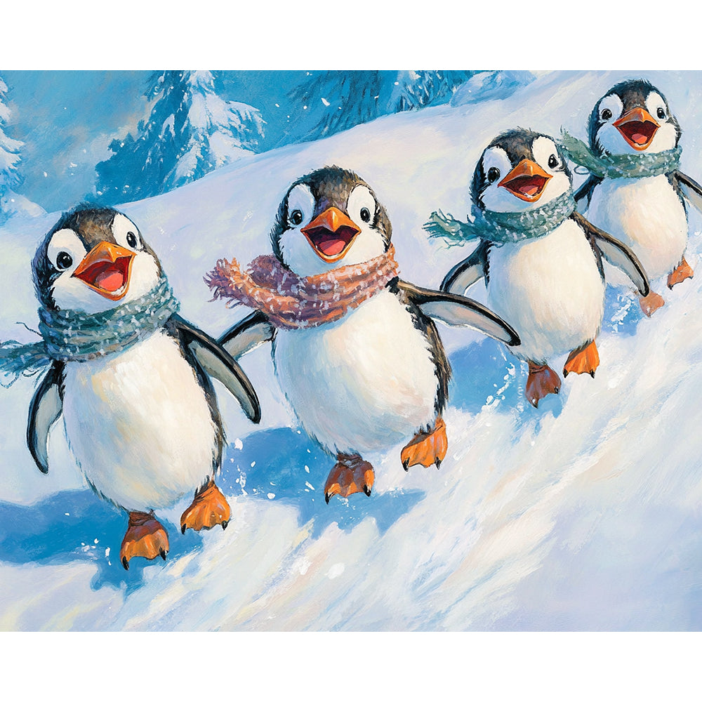 Happy Penguin Painting By Number 2