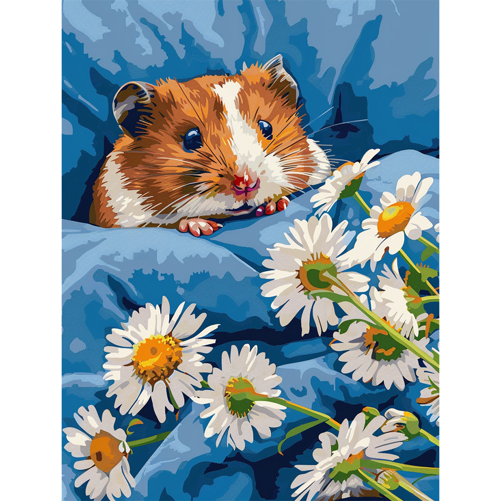 Hamsters And Daisy Painting By Number 2