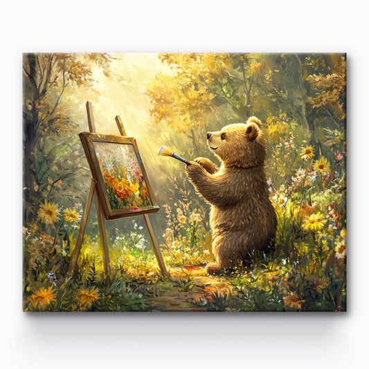 Painter Bear Painting By Number 1