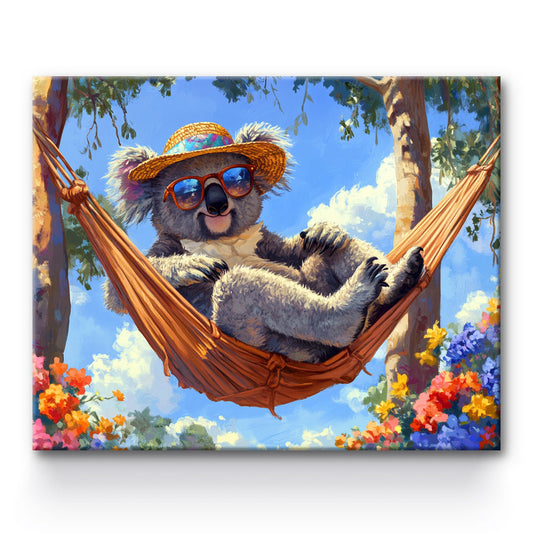 Sloth Enjoying Vacation Painting By Number 1