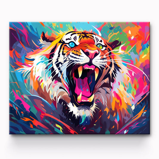 Colorful Tiger Painting By Number 1