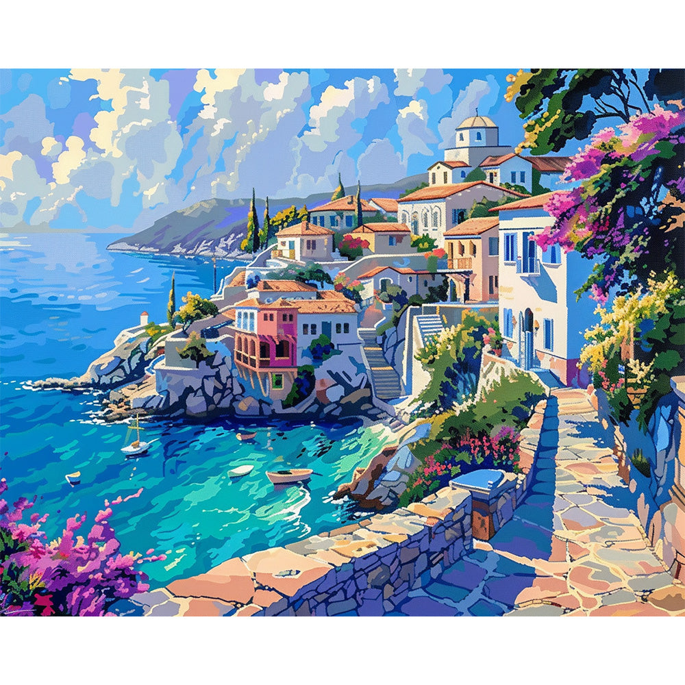 Seaside City Painting By Number 2