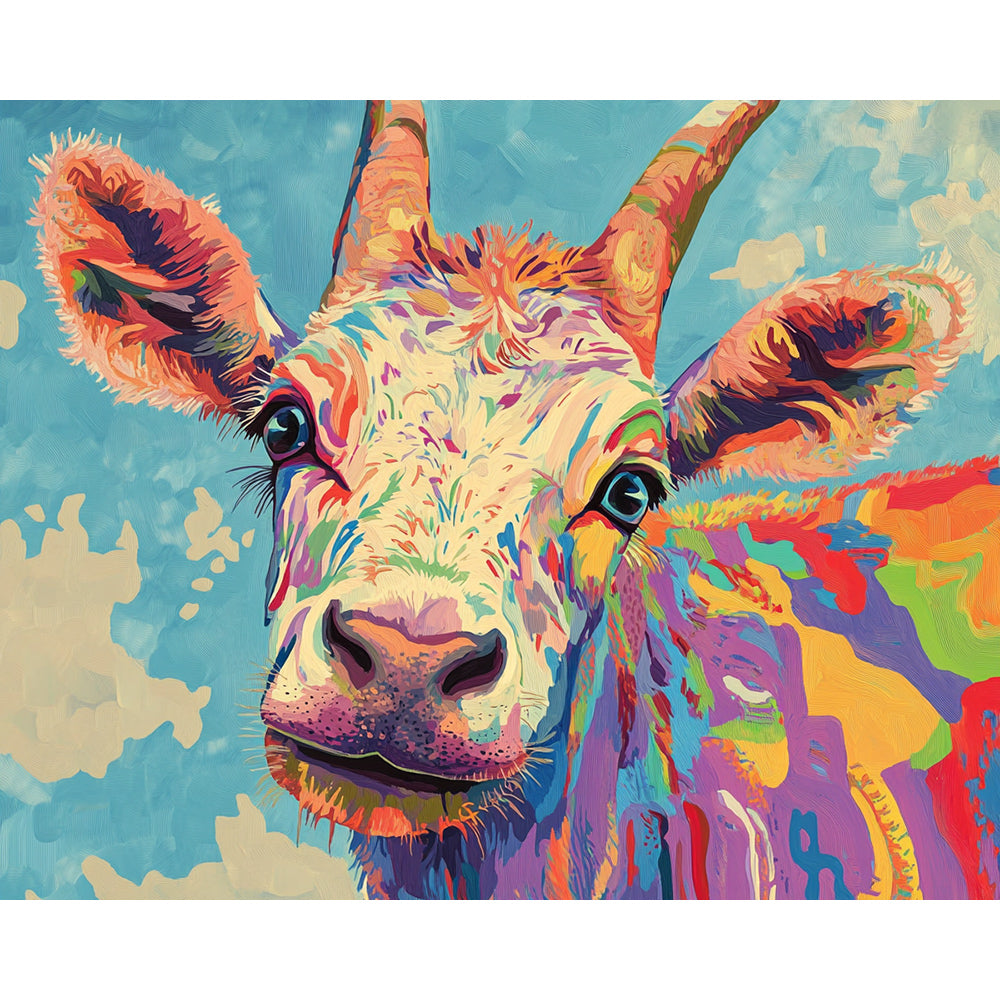 Cow Portrait Painting By Number 2
