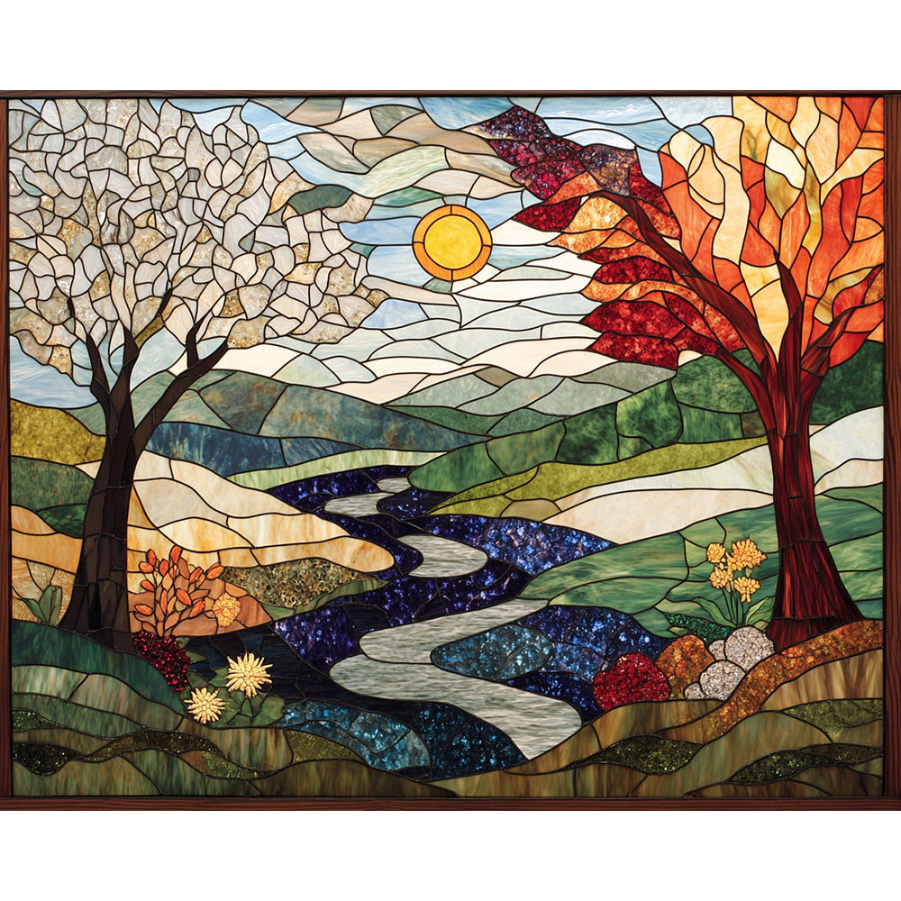 Glass Painting Landscape Painting By Number 2