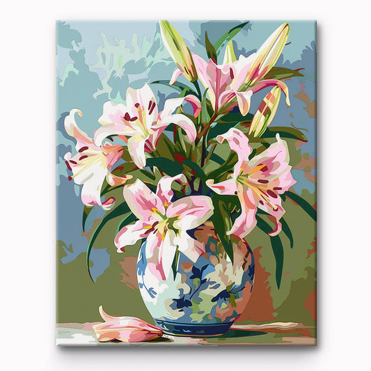 Flower In A Vase Painting By Number 1